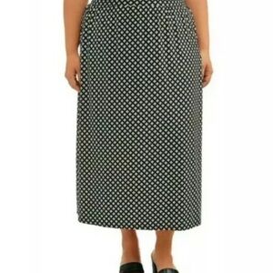 Terra & Sky Black and White Maxi Skirt geometric print